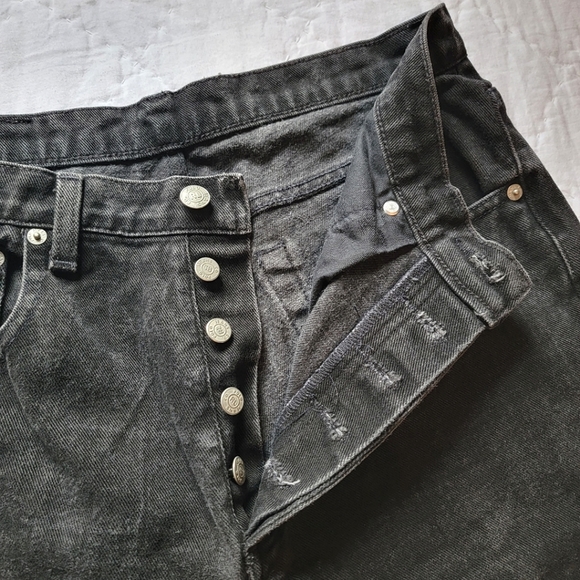 Polo Jeans RALPH‎ LAUREN Straight Cut High Rise Jeans Black Faded Size 12×31 - Picture 9 of 14